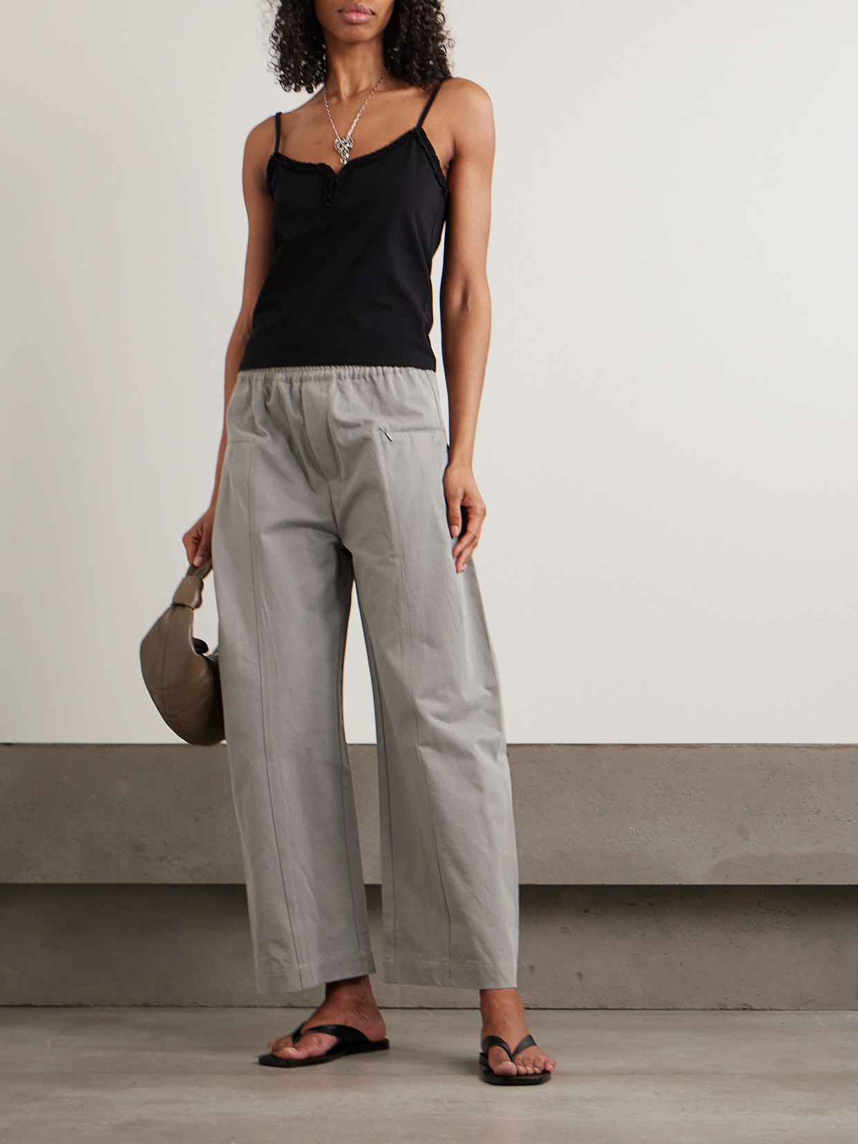 Clasp Ruffled Organic Cotton Tank