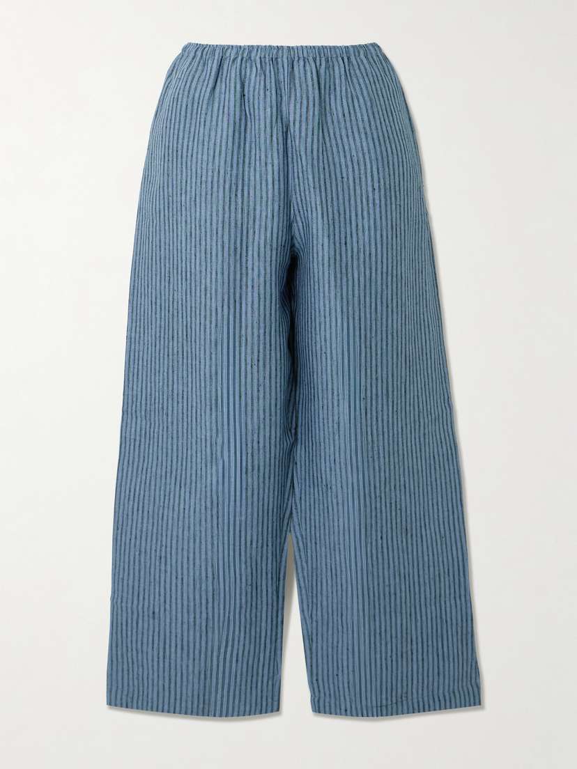 Deiji Studios Ease Striped Organic Linen Pants