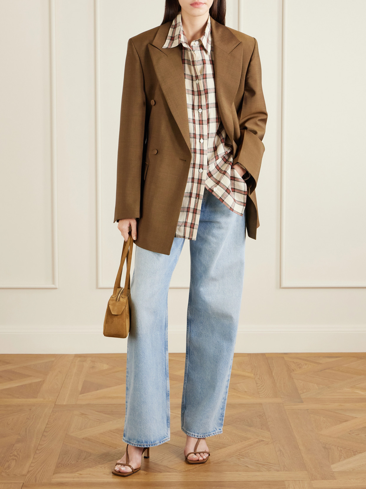 Rohe Oversized Checked Linen Shirt In Multi