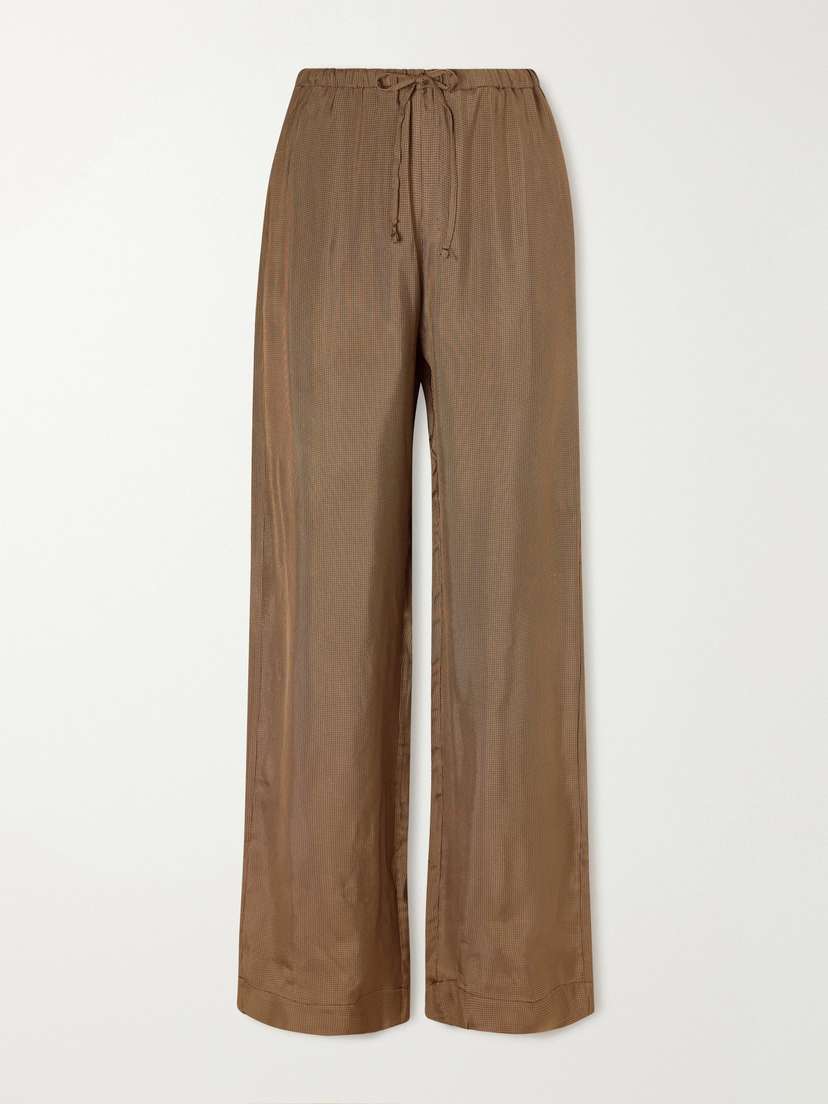 RÓHE Houndstooth Jersey Wide-leg Pants