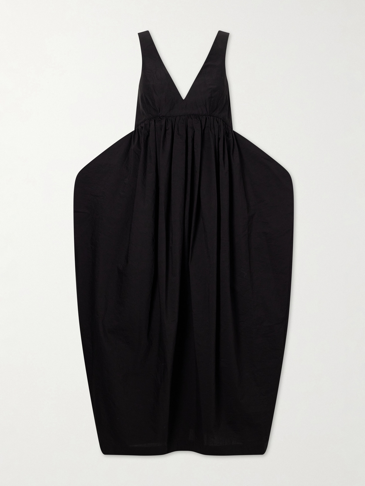 Rohe Open-back Cotton-blend Maxi Dress In Black