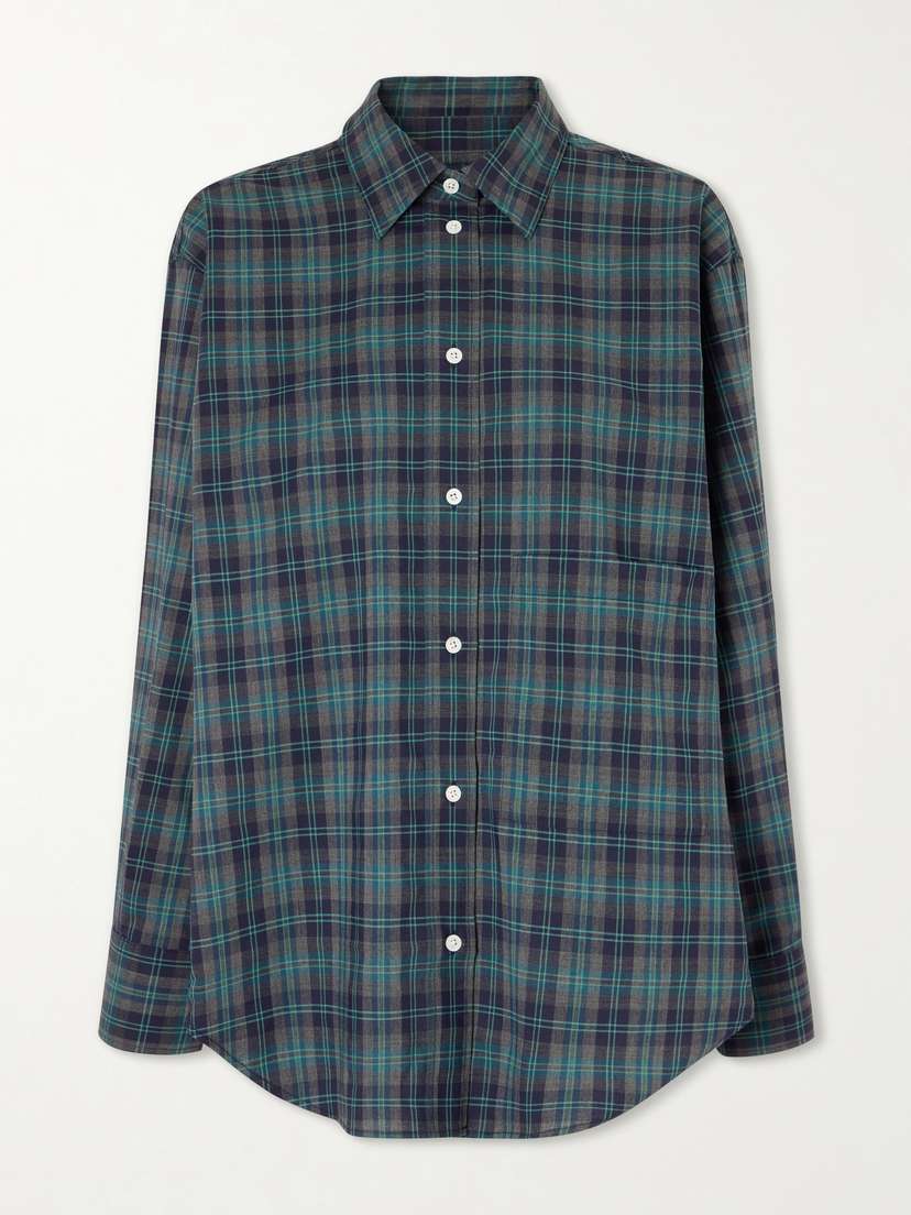 RÓHE Checked Wool-blend Shirt