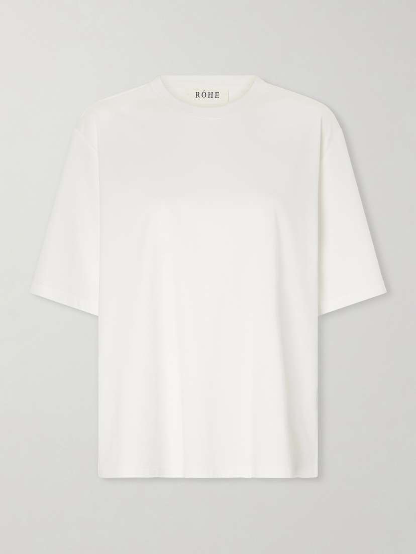 RÓHE Oversized Cotton, Modal And Silk-blend T-shirt