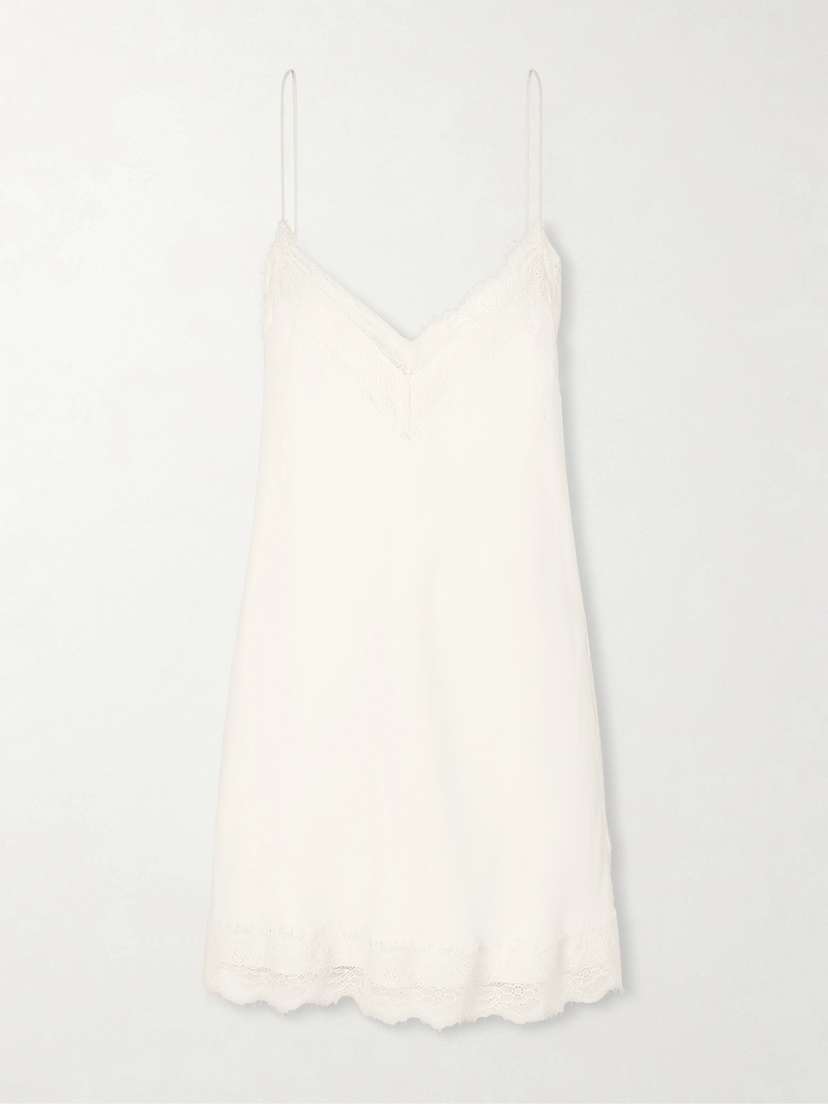 RÓHE Lace-trimmed Silk-blend Satin Camisole