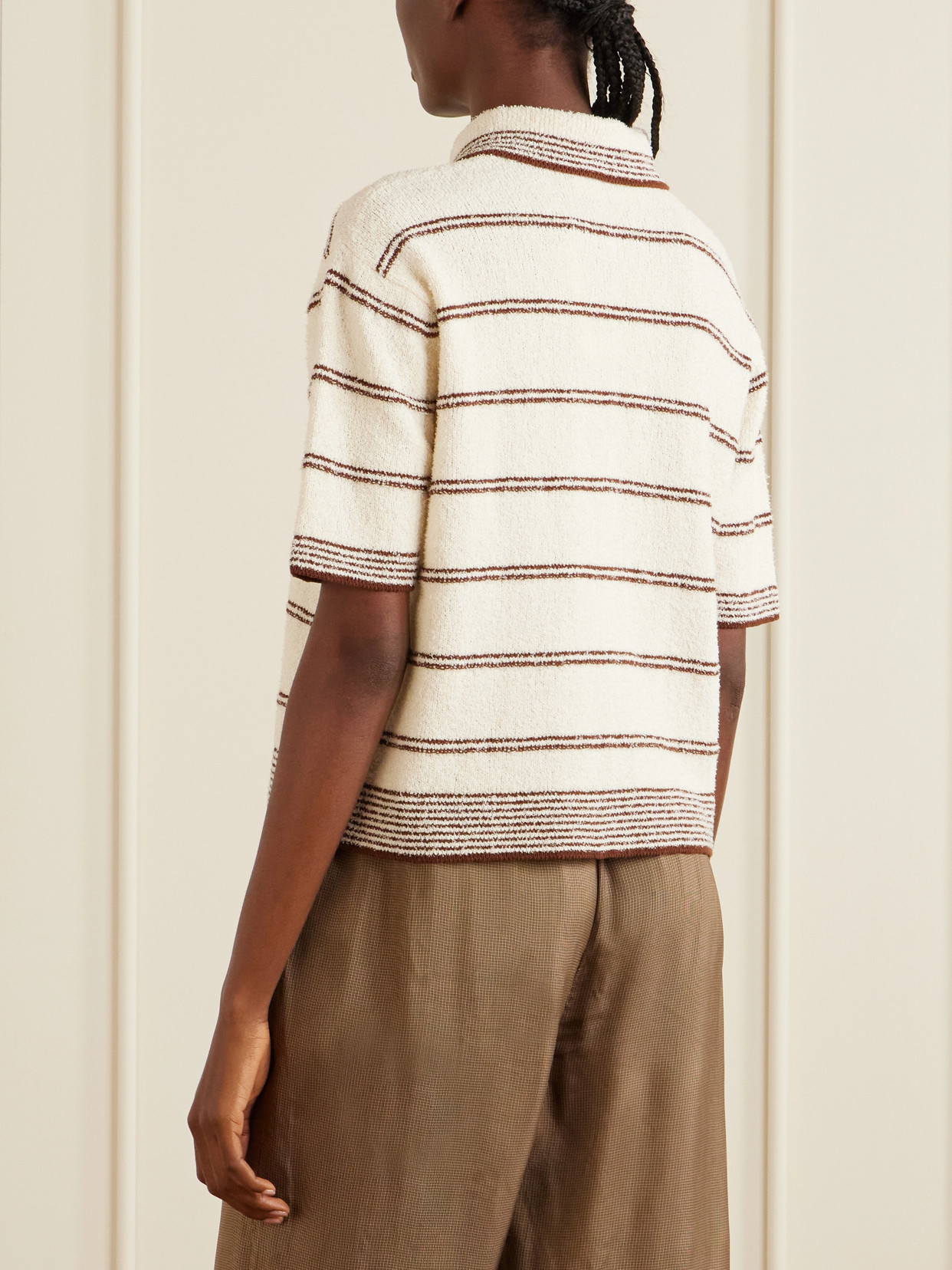 Róhe - Striped Organic Cotton-Blend Terry Polo