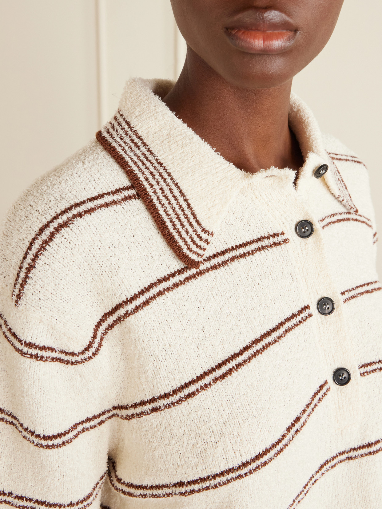 Róhe - Striped Organic Cotton-Blend Terry Polo