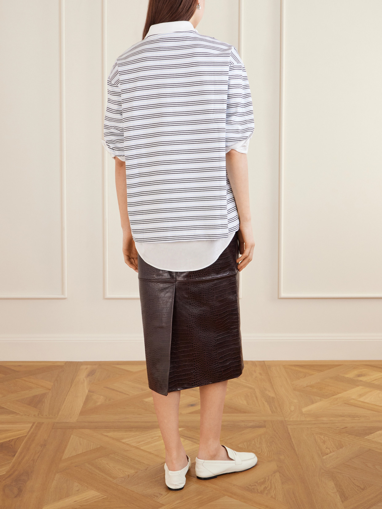 Róhe - Oversized Striped Organic Cotton-Jersey Polo