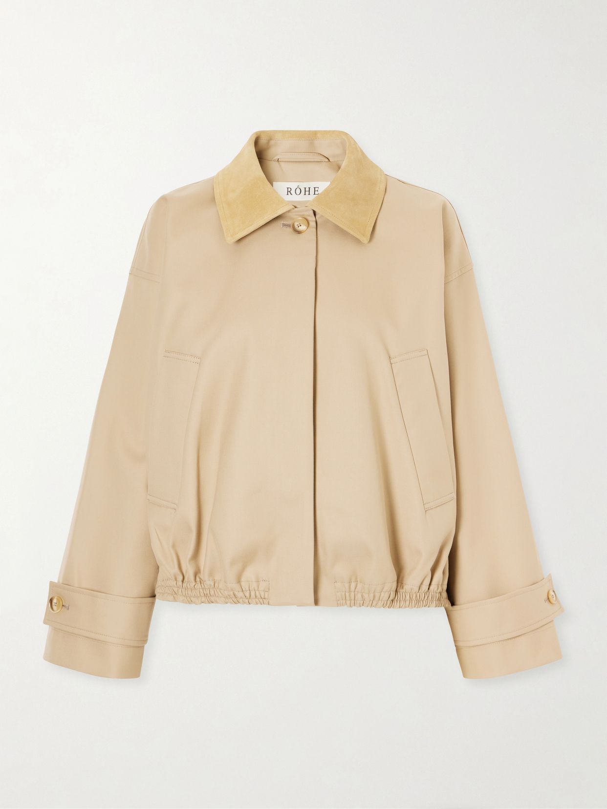 RÓHE Suede-trimmed cotton blouson jacket