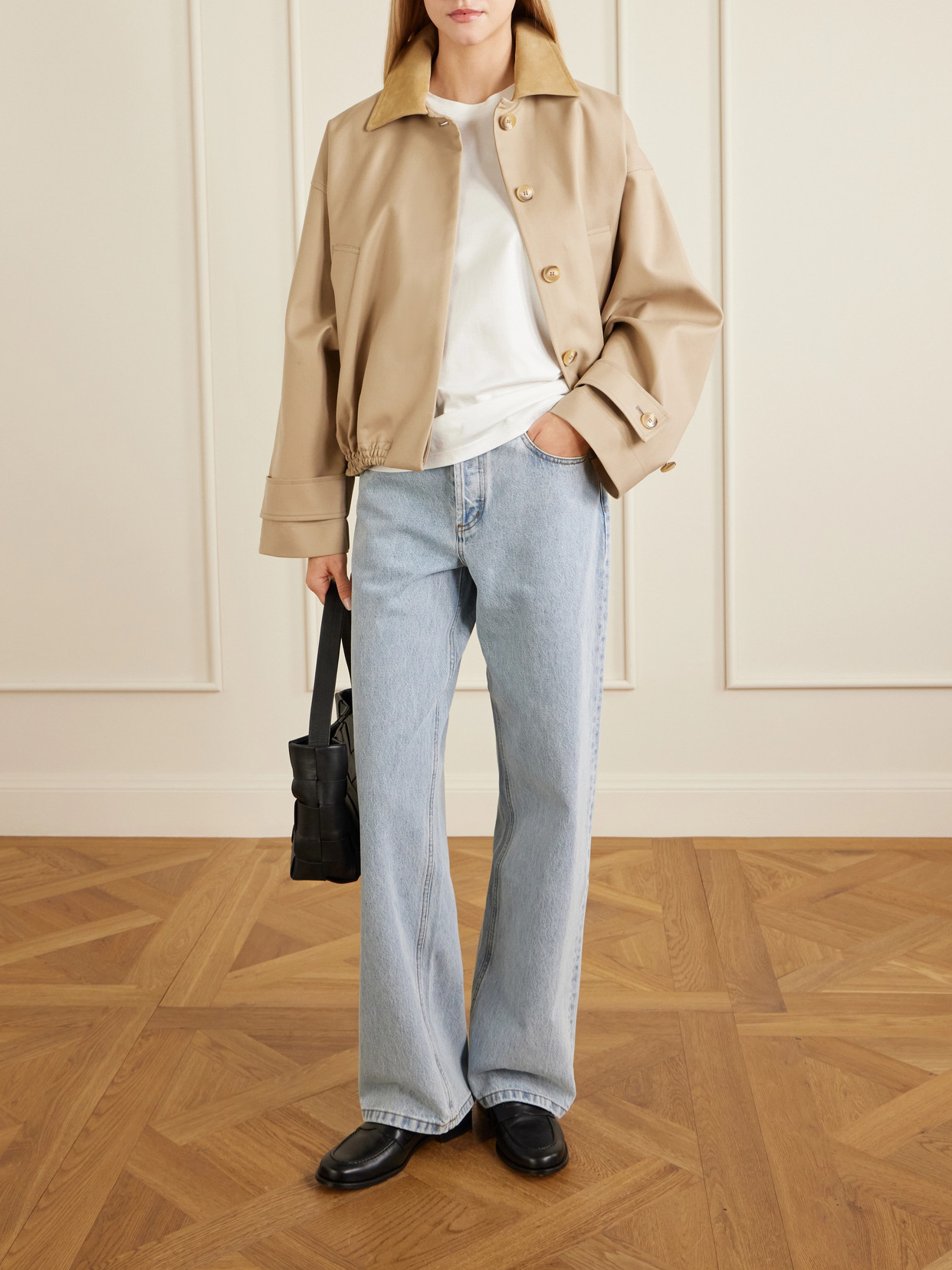 Róhe - Suede-Trimmed Cotton Blouson Jacket