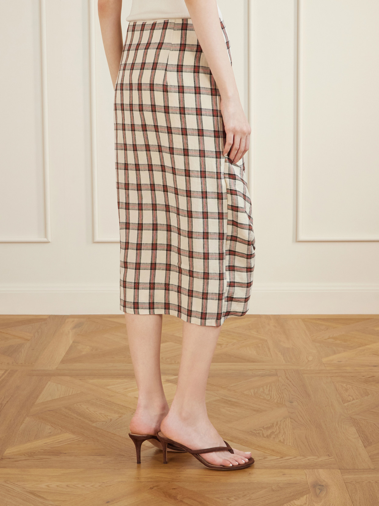 Róhe - Draped Checked Midi
