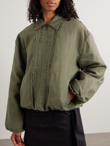 Deiji Studios Pintuck padded linen jacket