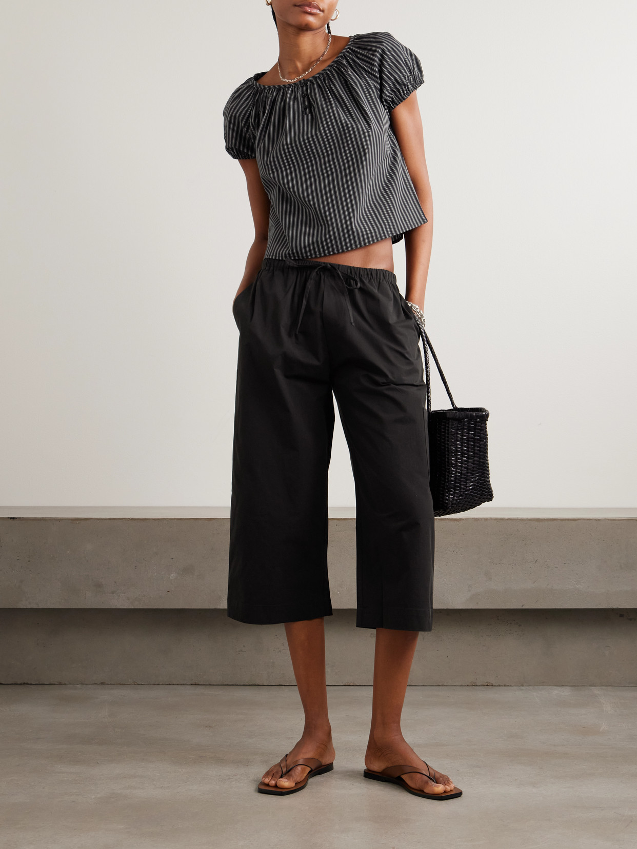 Striped Organic Cotton-Poplin Top