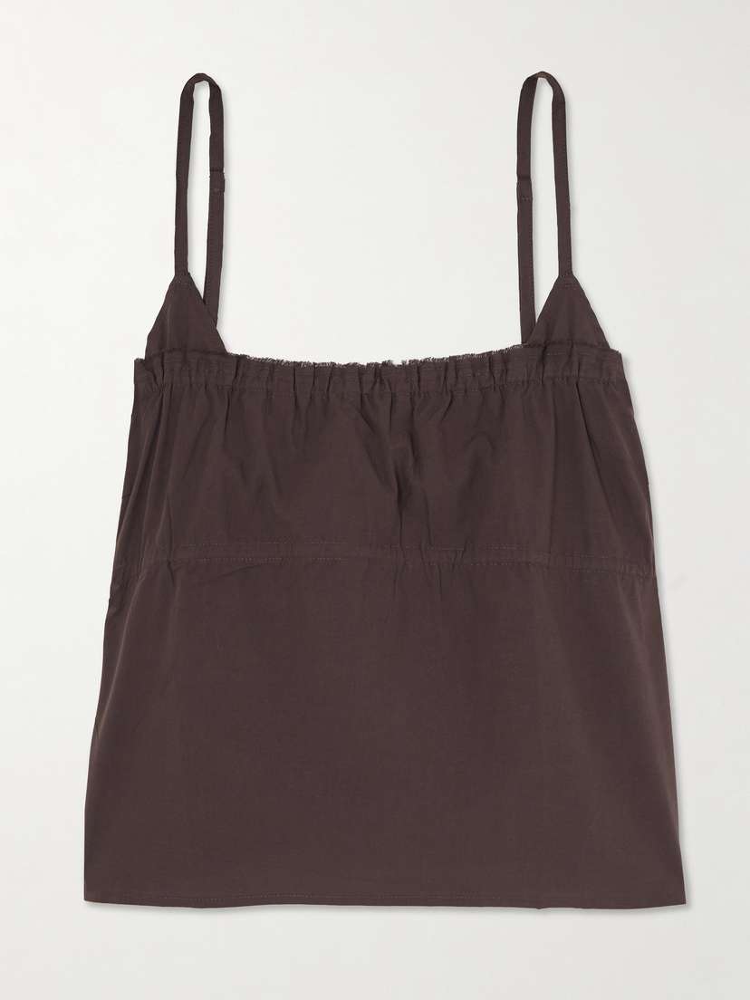 Deiji Studios Tri Frayed Organic Cotton Camisole