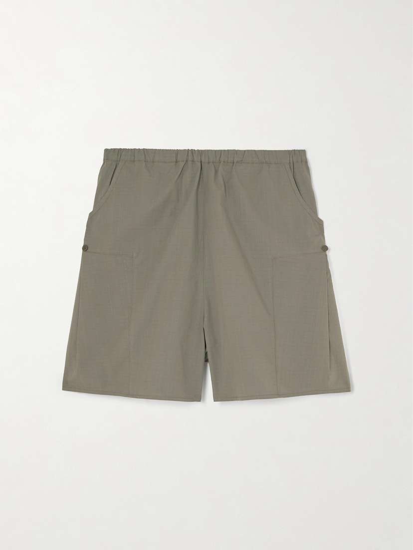 Deiji Studios Checked Organic Cotton Straight-leg Shorts