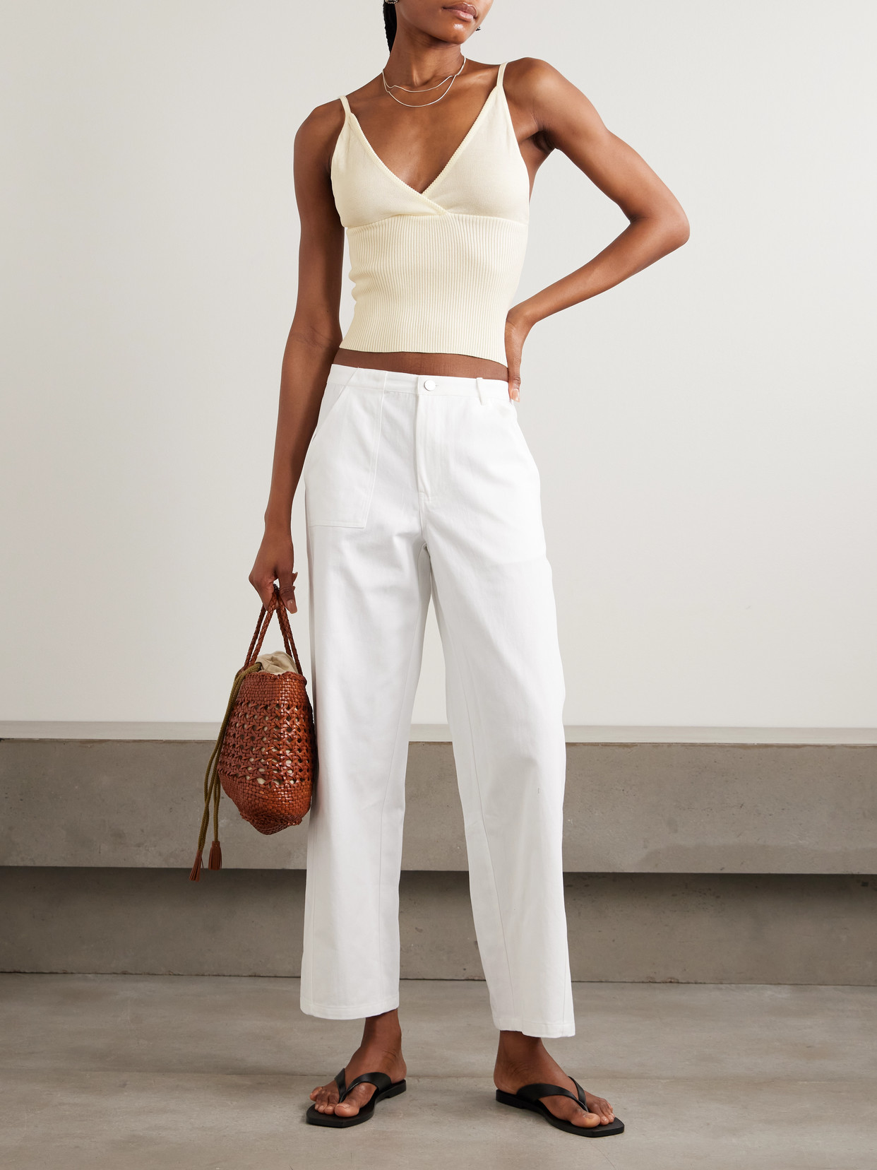 Cross Panel Cropped Top