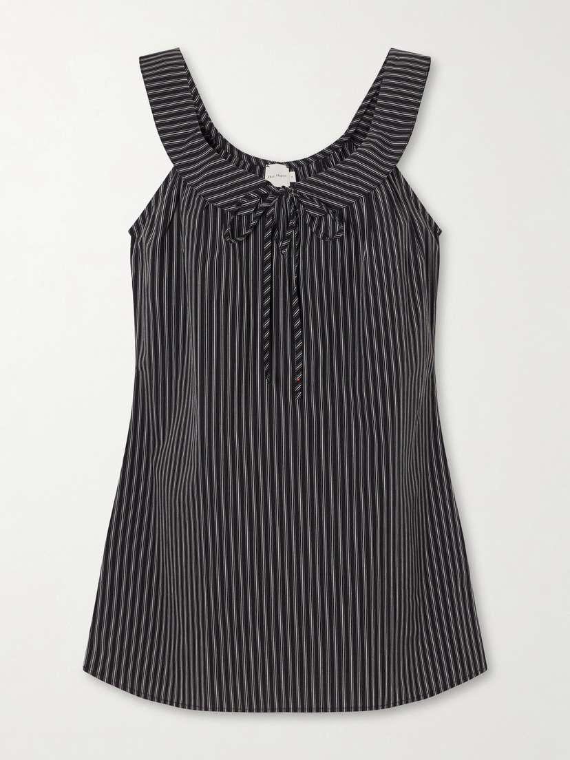 Deiji Studios Striped Organic Cotton-poplin Mini Dress
