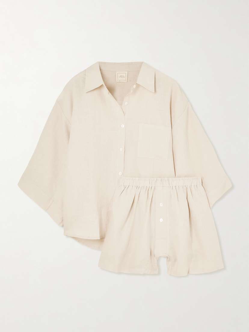 Deiji Studios 03 Linen Shirt And Shorts Set