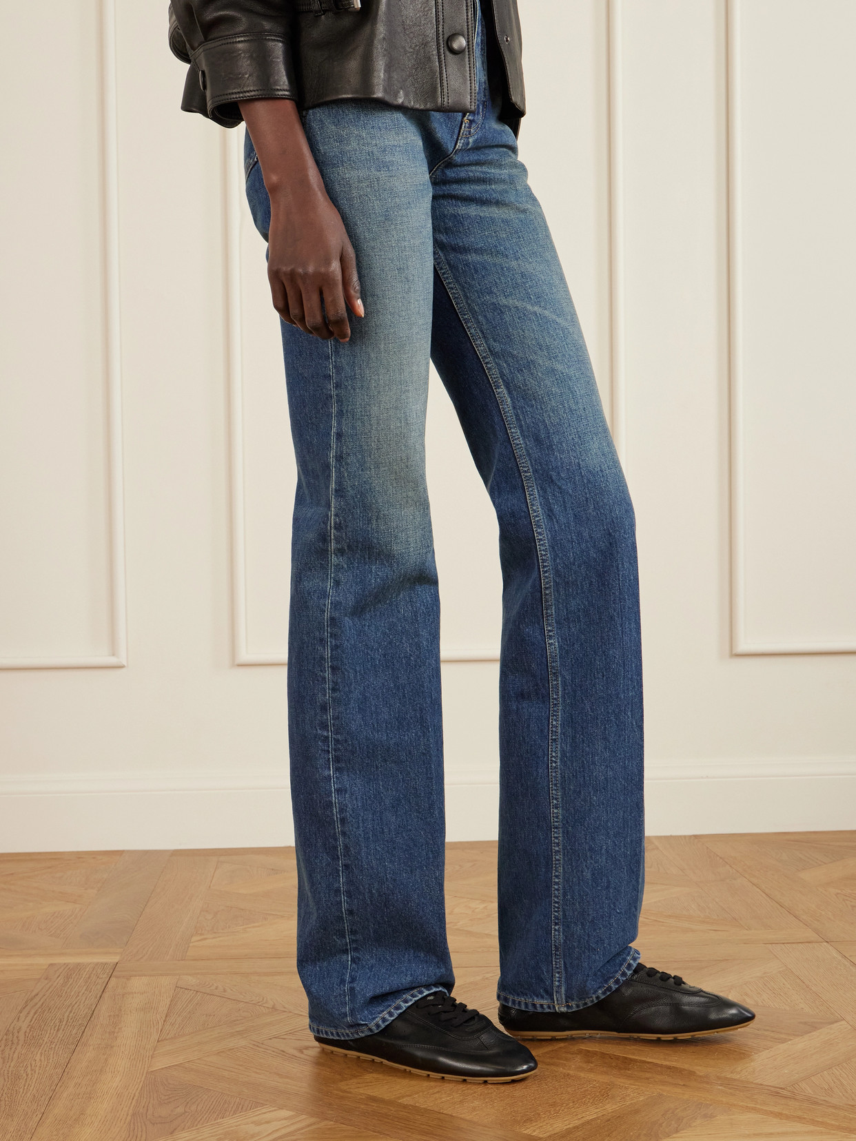 Saint Laurent Lewis Leather Sneakers In Multi