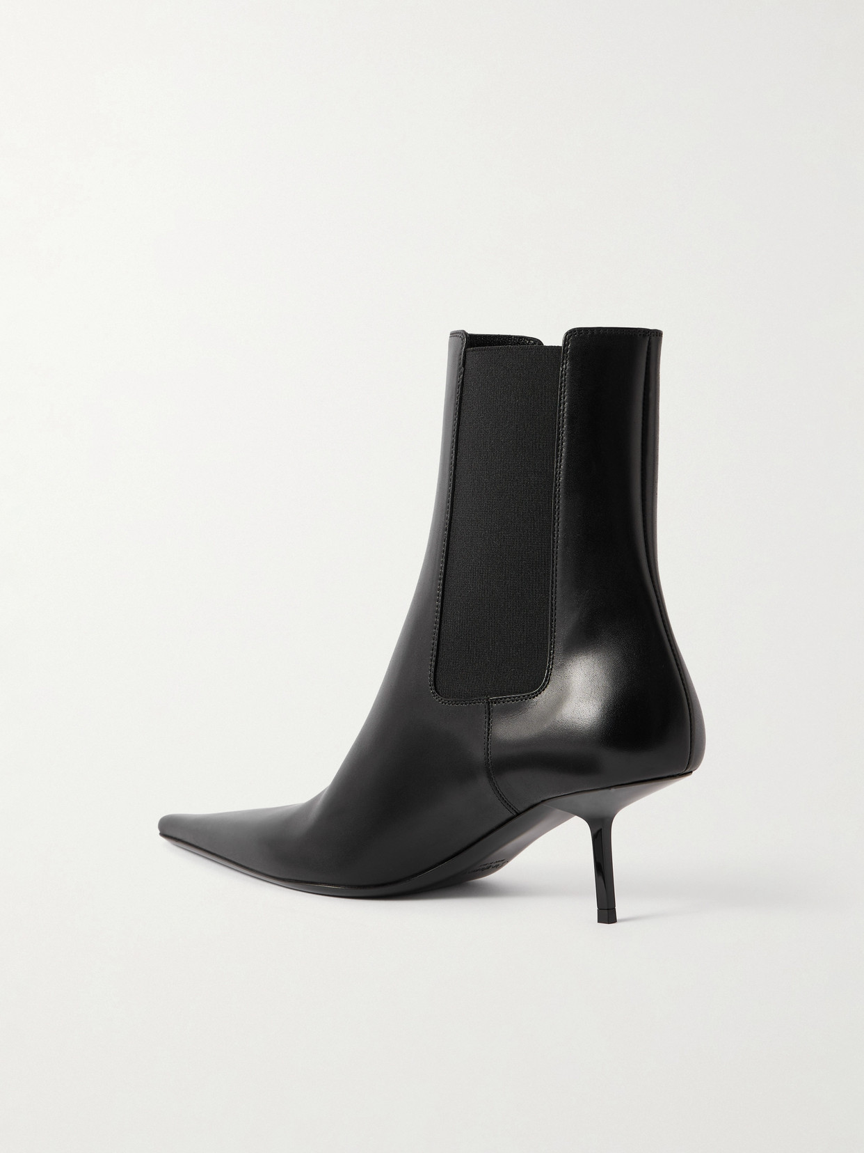 Saint Laurent Victoire Leather Ankle Boots In Black
