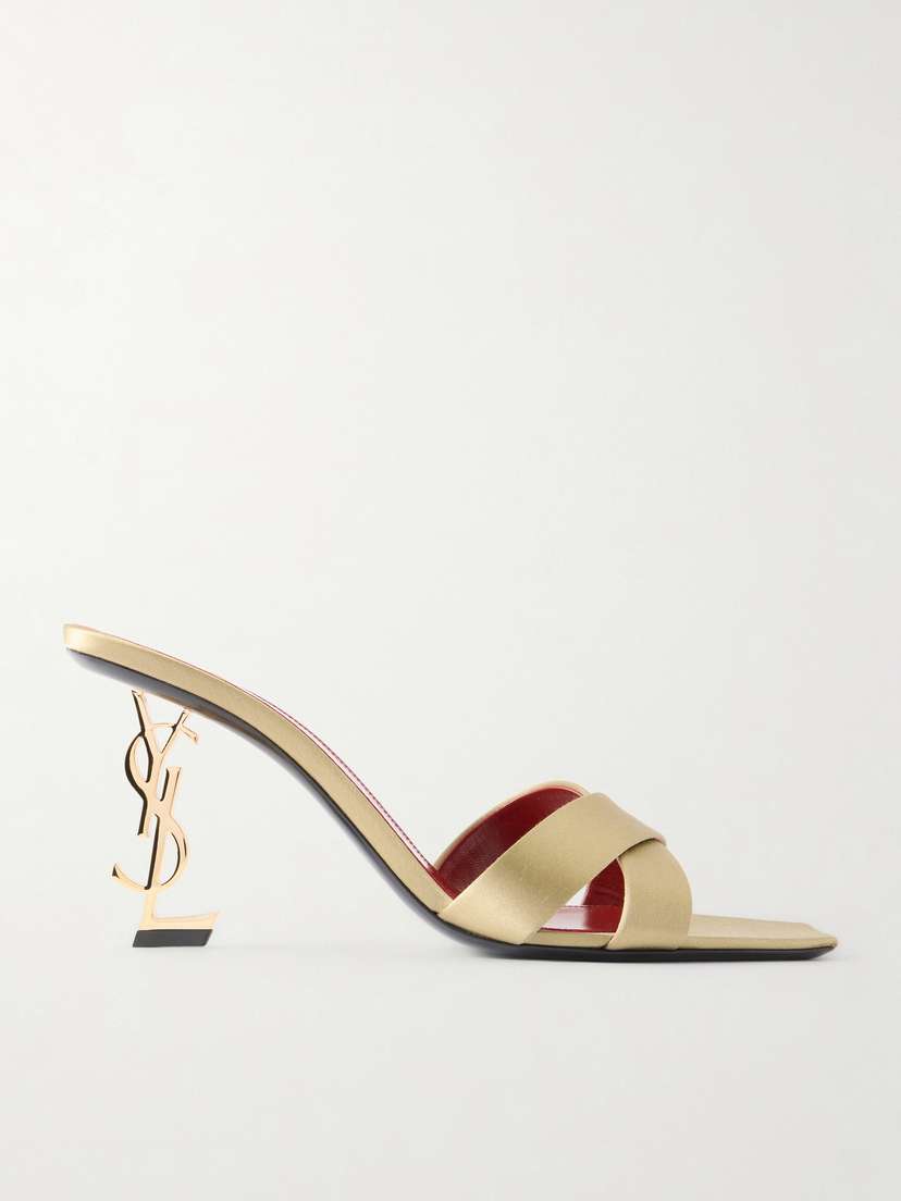 Saint Laurent Opyum Satin Mules