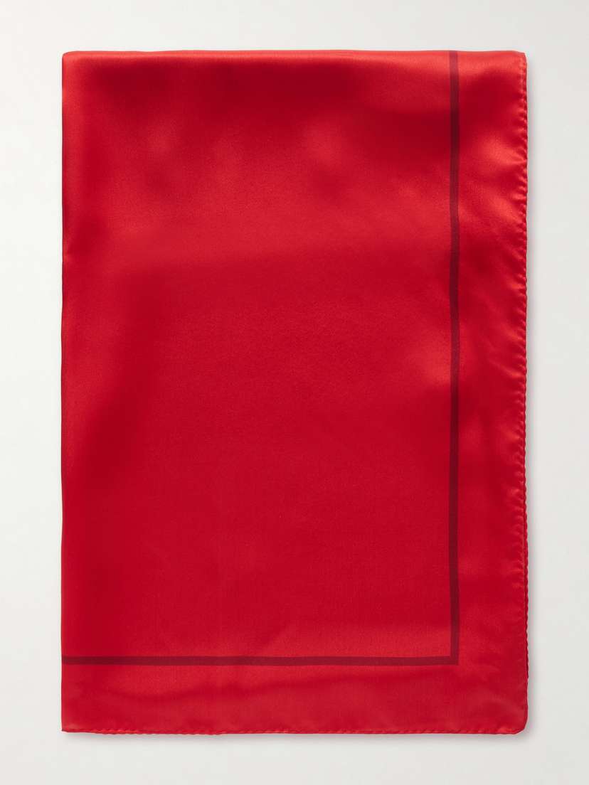 Saint Laurent Cassandre Printed Silk-satin Scarf