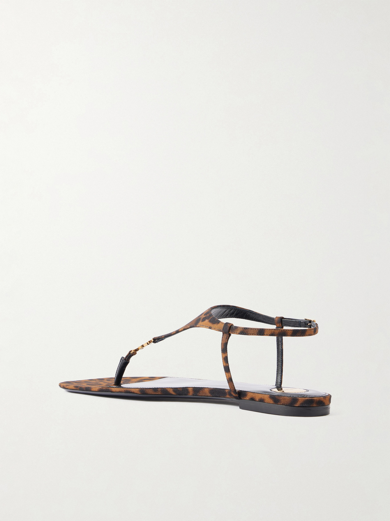 Cassandra Logo-Embellished Leopard-Print Canvas Sandals