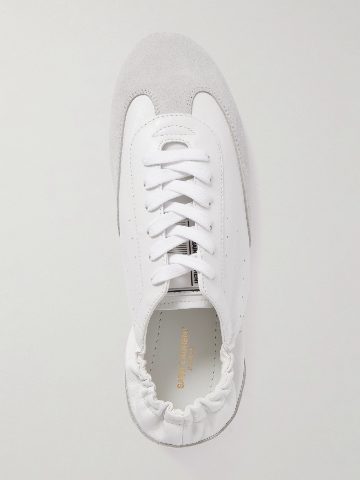 Saint Laurent Lewis Suede-trimmed Leather Sneakers In Animal Print