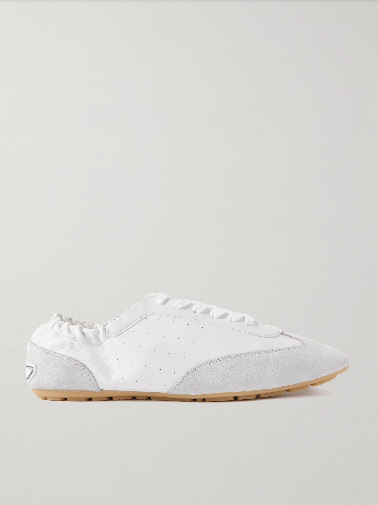 Lewis suede-trimmed leather sneakers