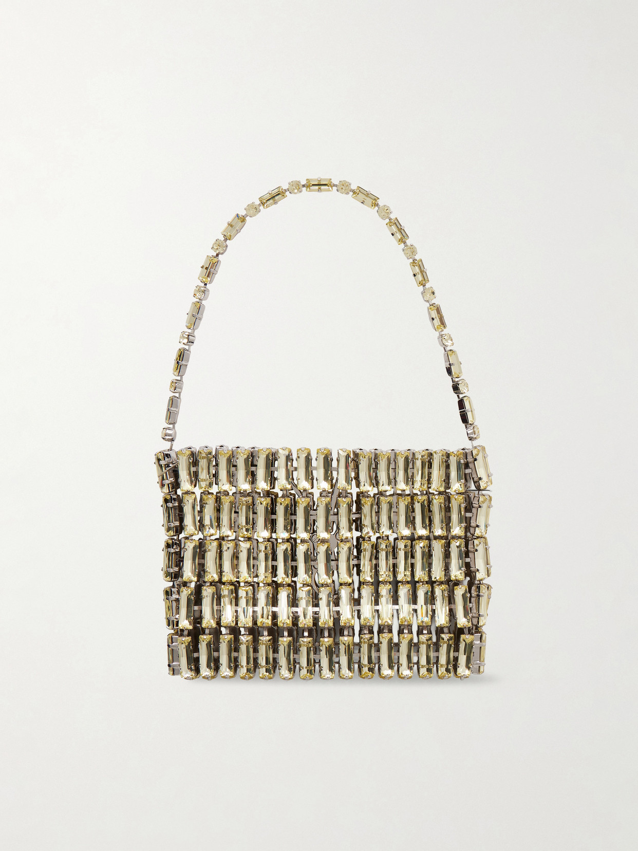 Evening Micro Crystal-Embellished Chainmail Shoulder Bag