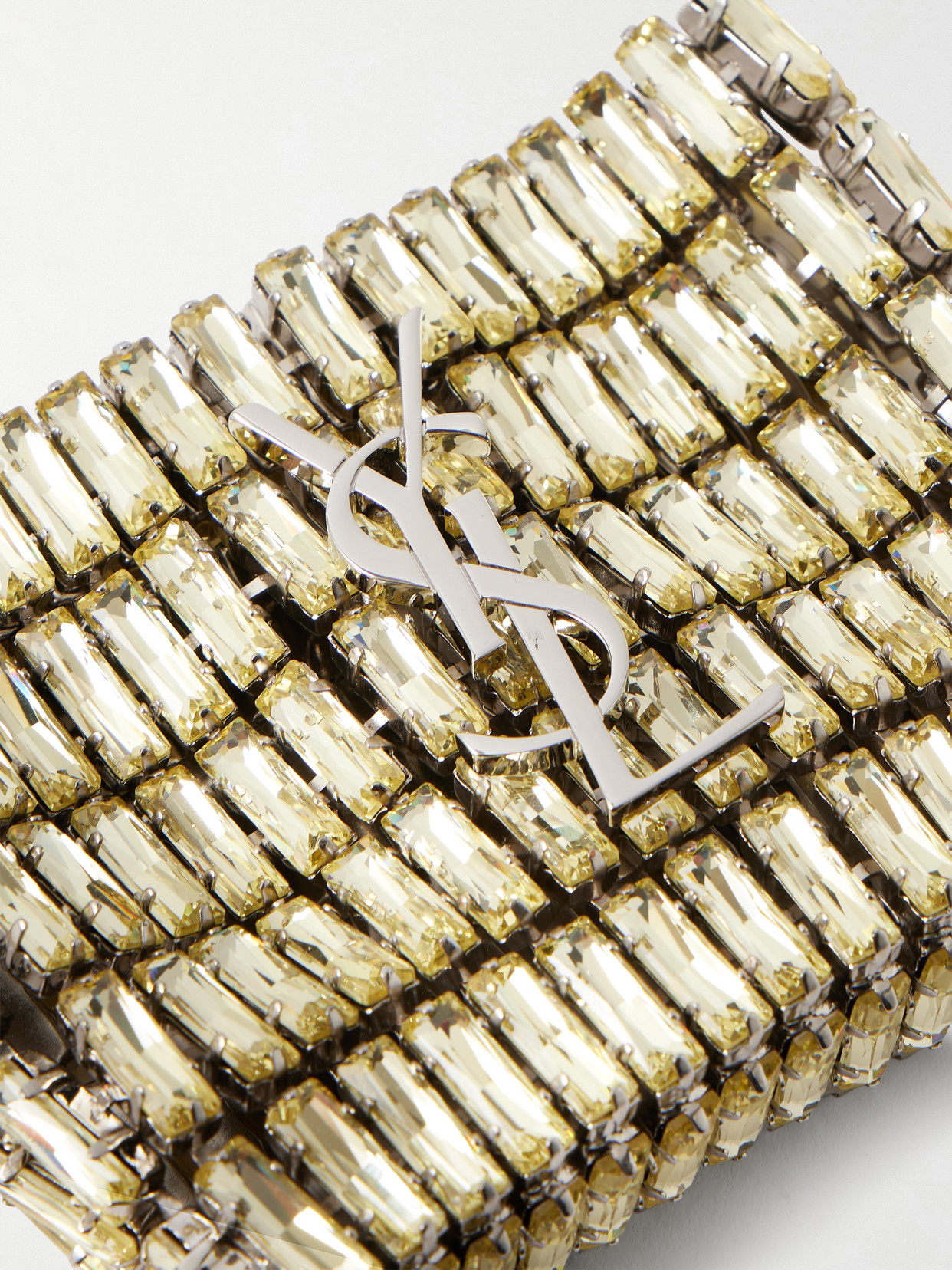 Evening Micro Crystal-Embellished Chainmail Shoulder Bag