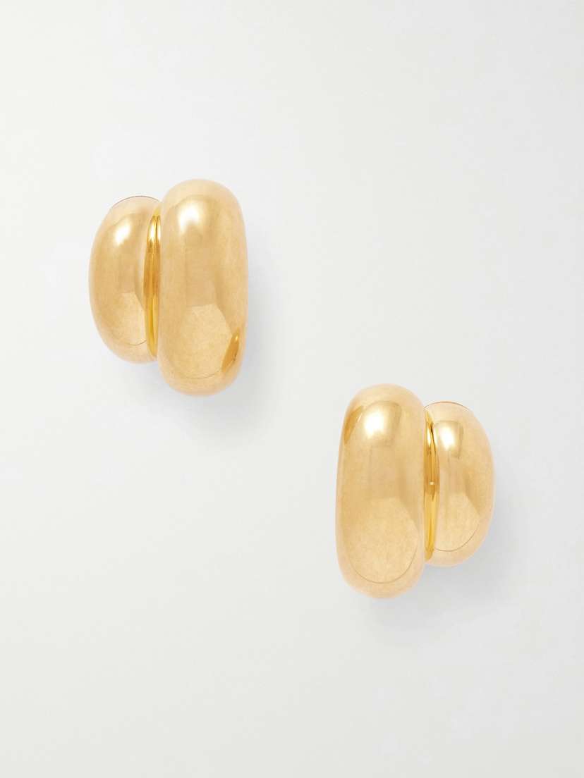 Saint Laurent Rondelle Gold-tone Earrings
