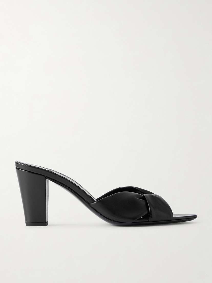 Saint Laurent Franciane Twisted Leather Mules