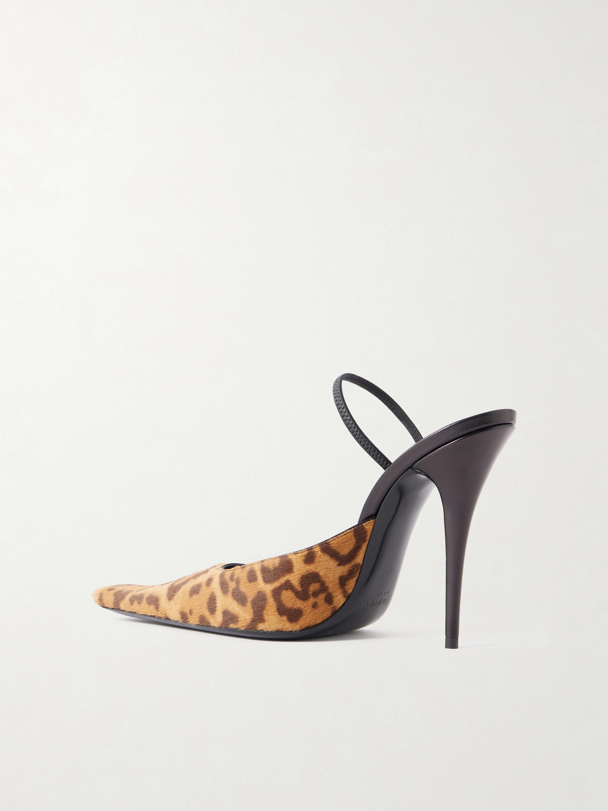 Tuileries Leather-Trimmed Leopard-Print Mules