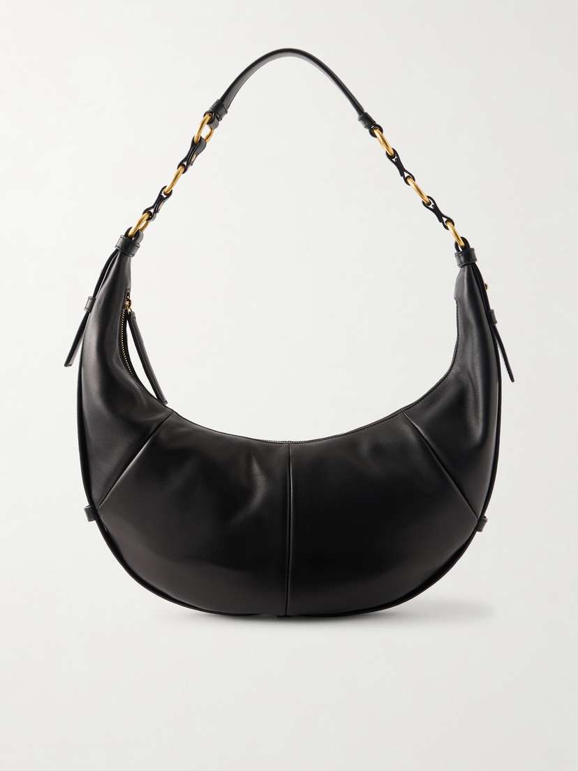 Saint Laurent Saharienne Leather Shoulder Bag