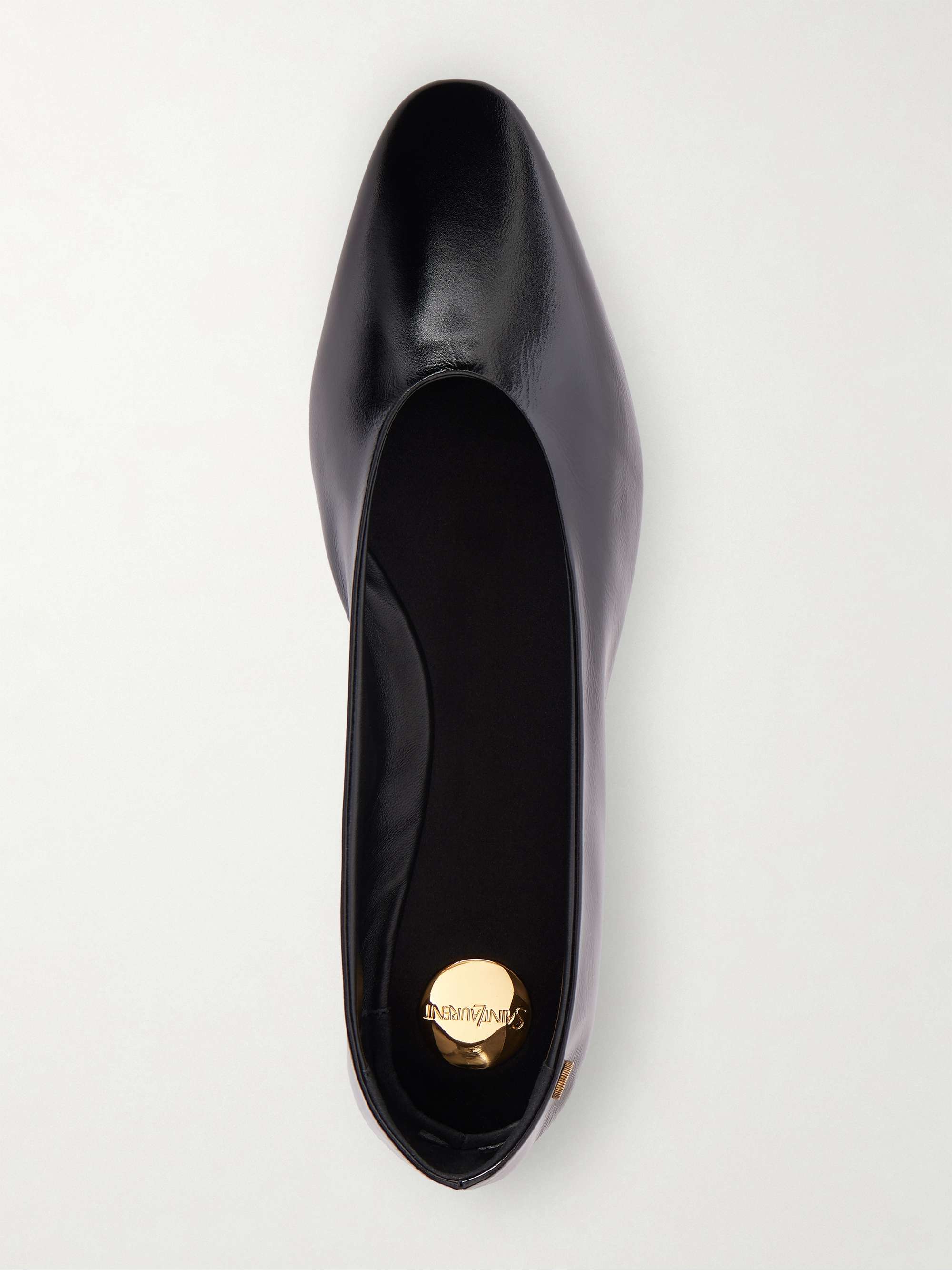 SAINT LAURENT Sao leather ballet flats | NET-A-PORTER