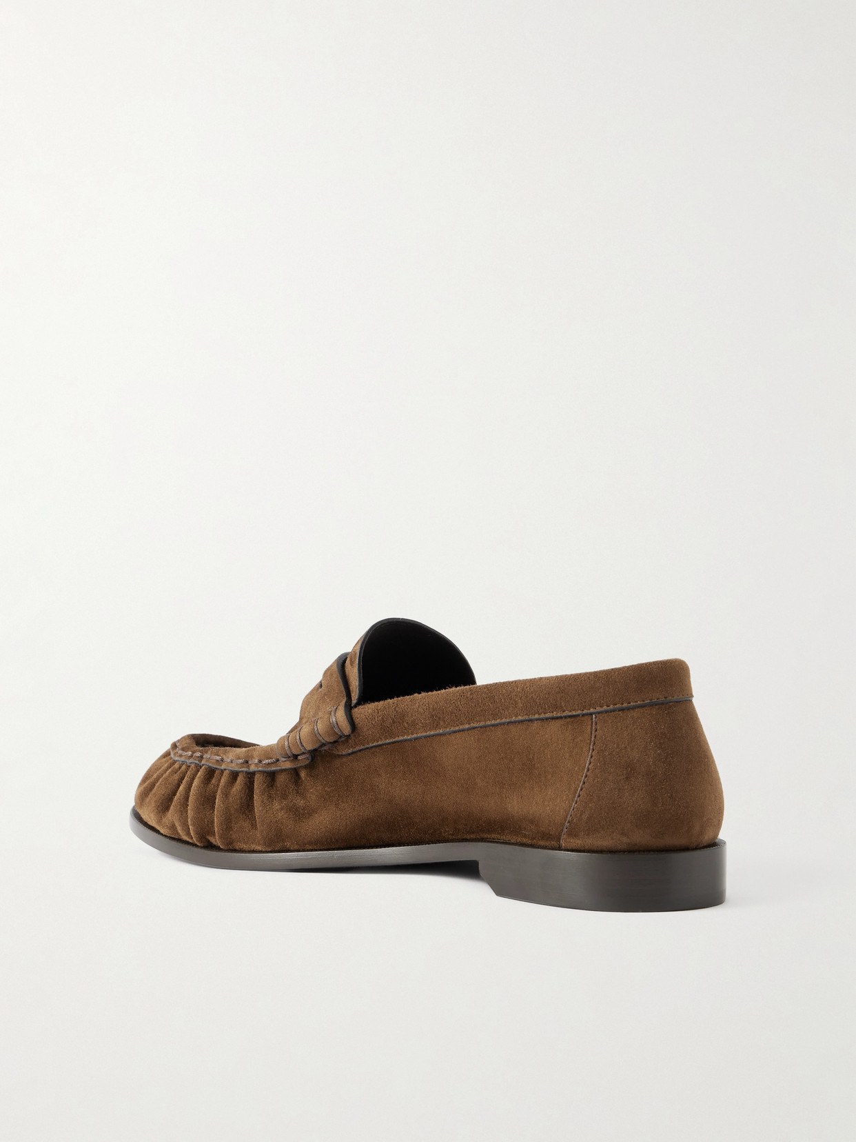 Saint Laurent Le Loafer Suede Loafers In Brown
