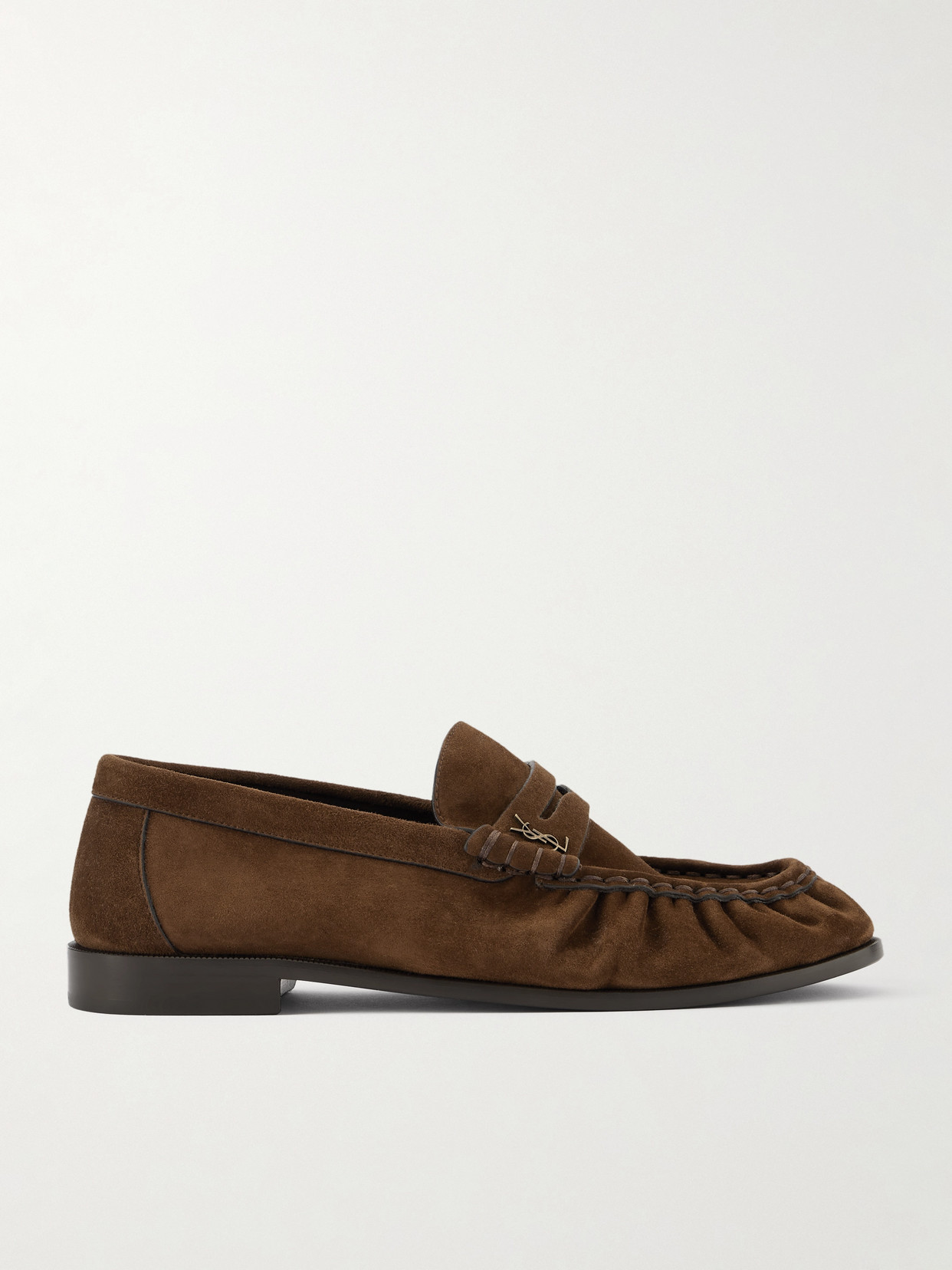 Saint Laurent Le Loafer Suede Loafers In Brown
