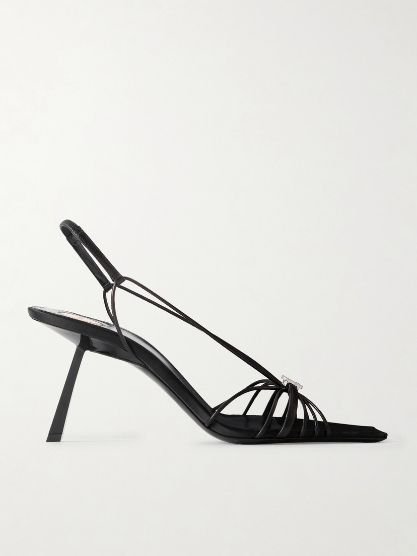 Jerry Leather Heeled Sandals Black