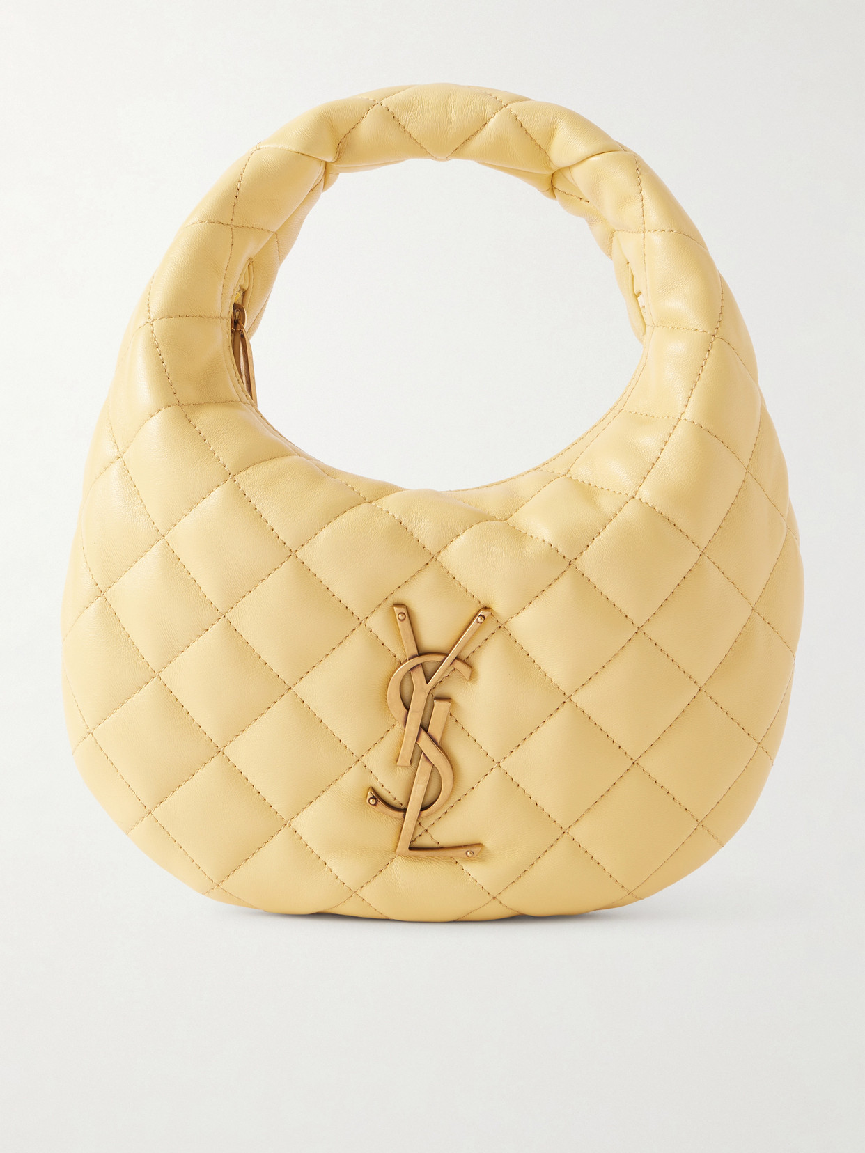 Saint Laurent Icarino Quilted Leather Tote In Yellow