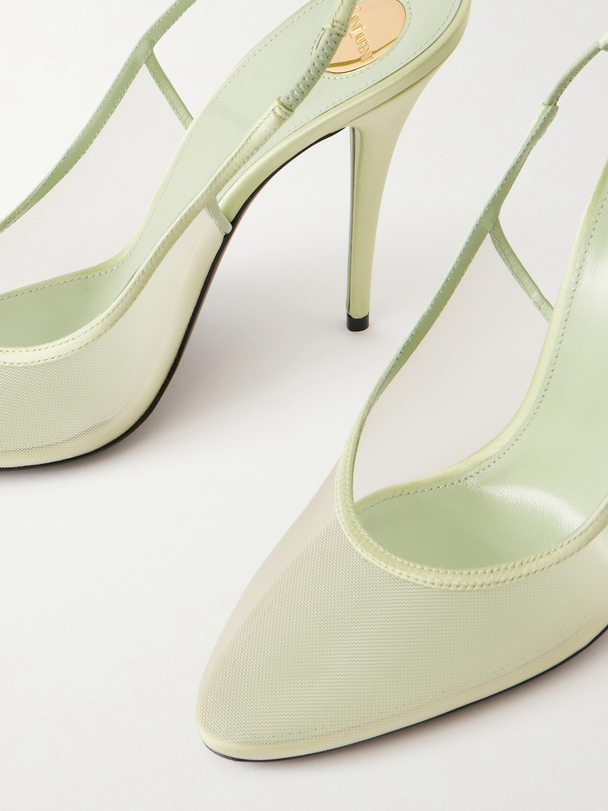 Anita Satin-Trimmed Slingback