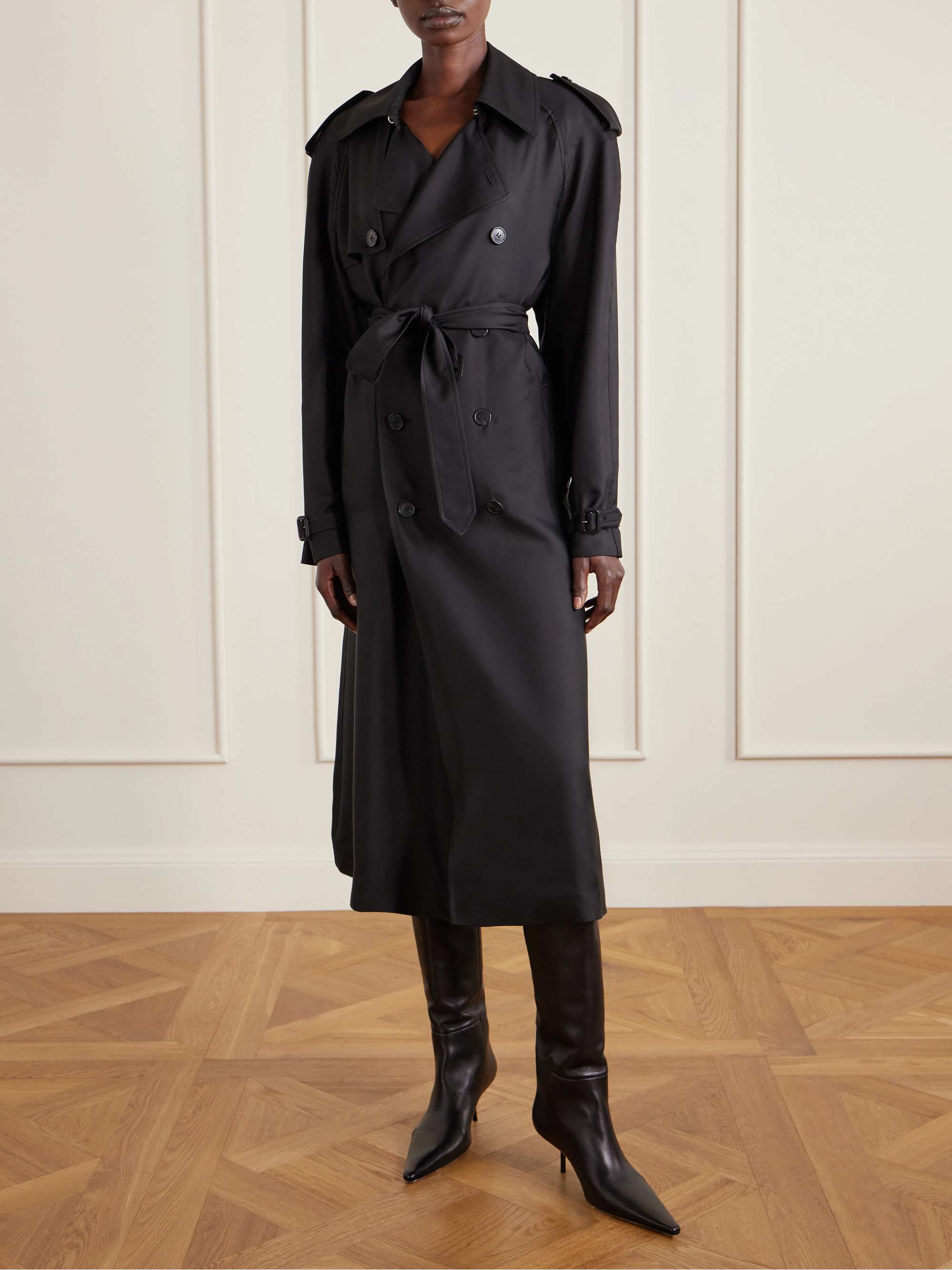 SAINT LAURENT Victoire leather knee boots | NET-A-PORTER