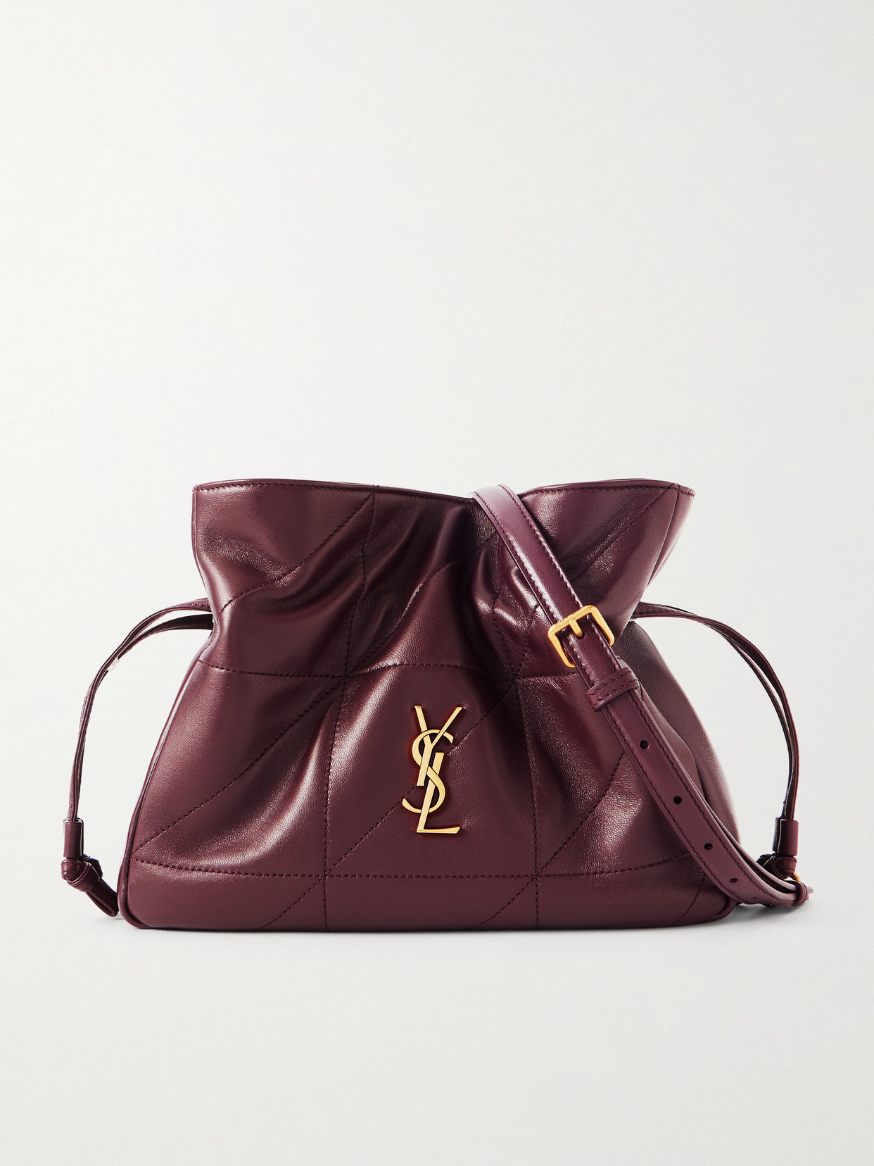Saint Laurent Jamie Quilted Leather Shoulder Bag In Burgundy