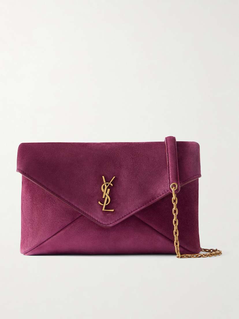 Saint Laurent Cassandre Suede Shoulder Bag
