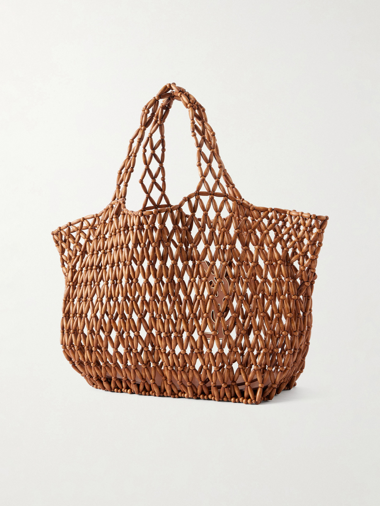 Icare Beaded Wood Tote