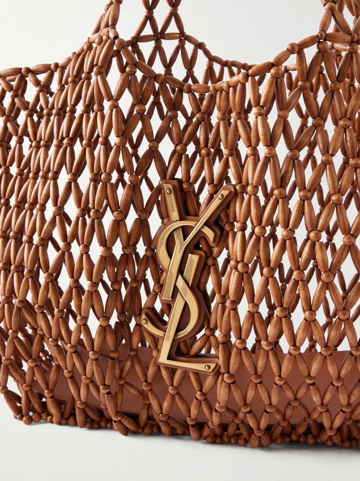 Icare Beaded Wood Tote