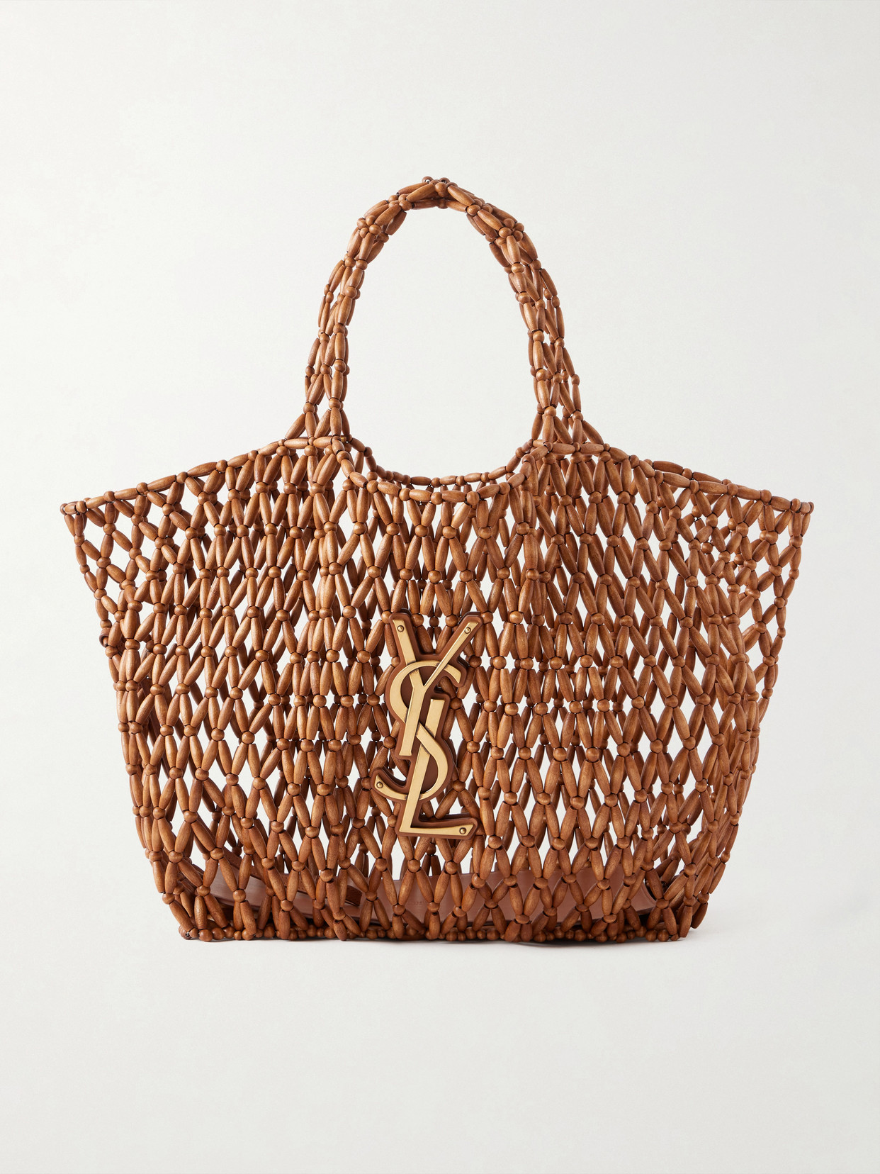 Icare Beaded Wood Tote
