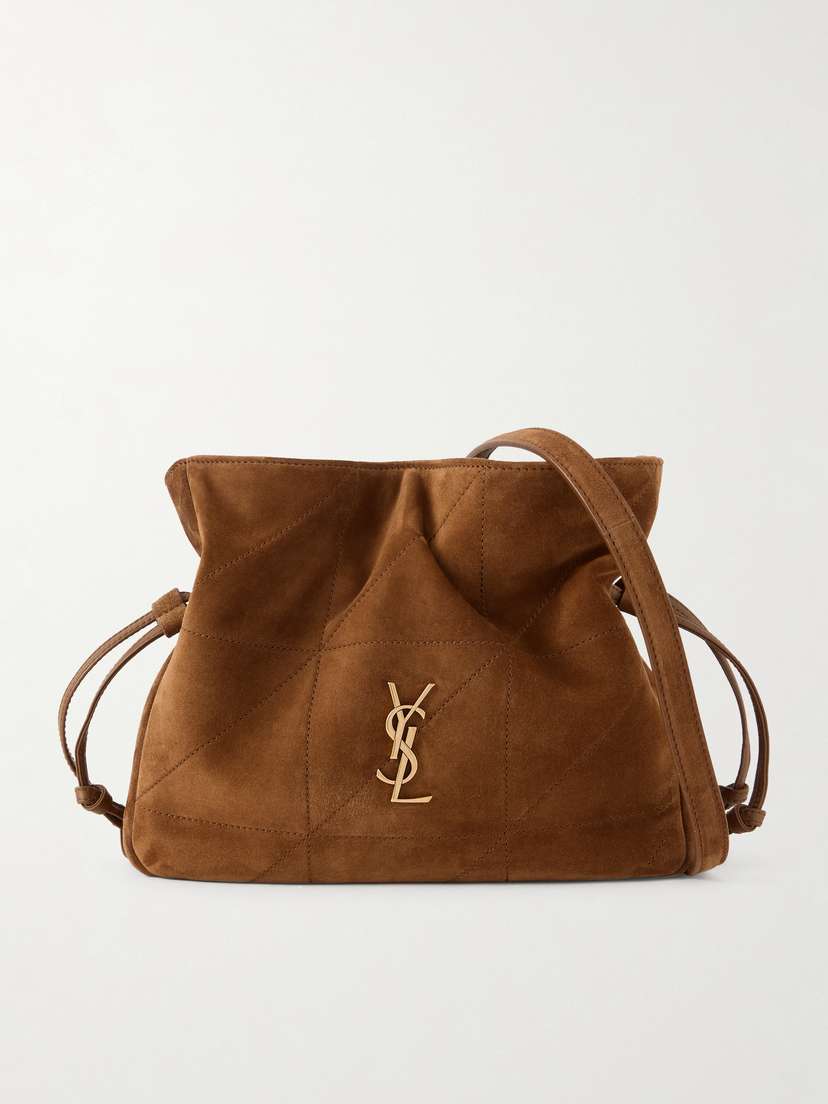 Saint Laurent Jamie Quilted Suede Shoulder Bag