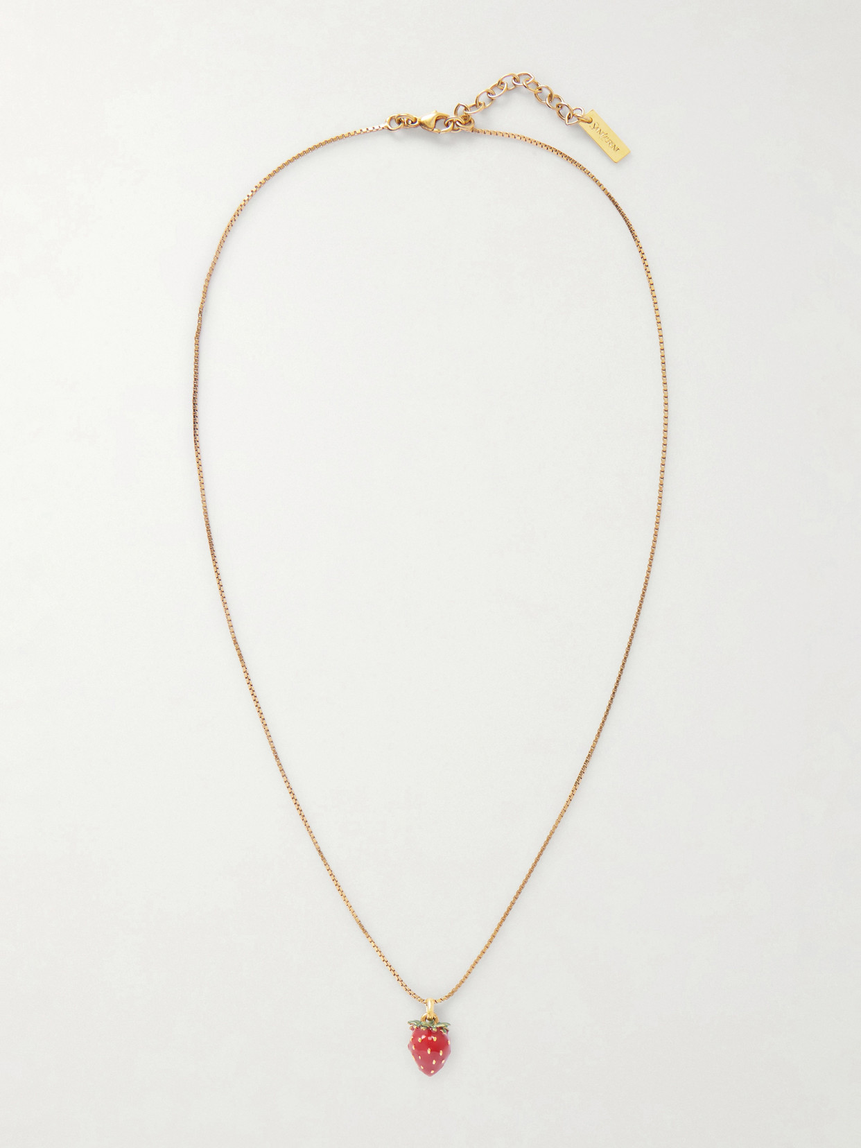 Saint Laurent Gold-tone And Enamel Necklace