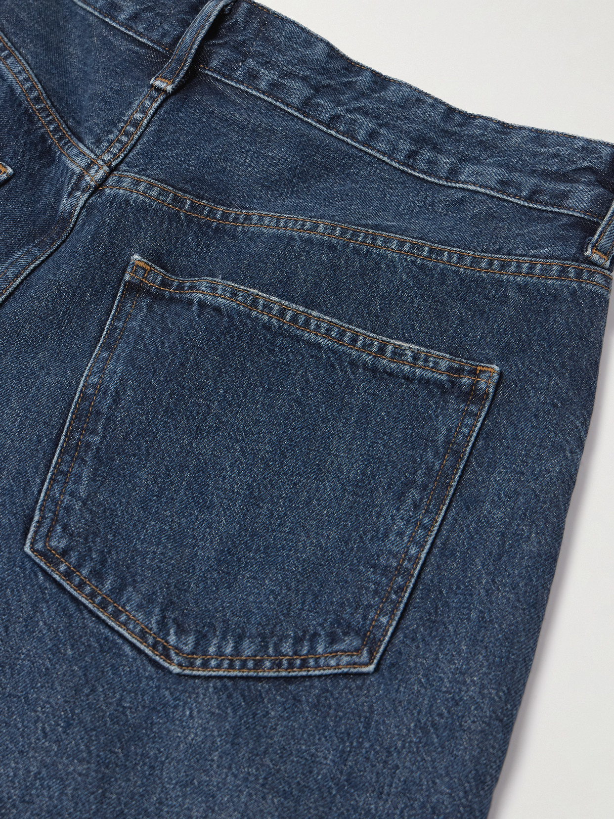 Agolde Vana Draped Low-rise Wide-leg Jeans In Blue