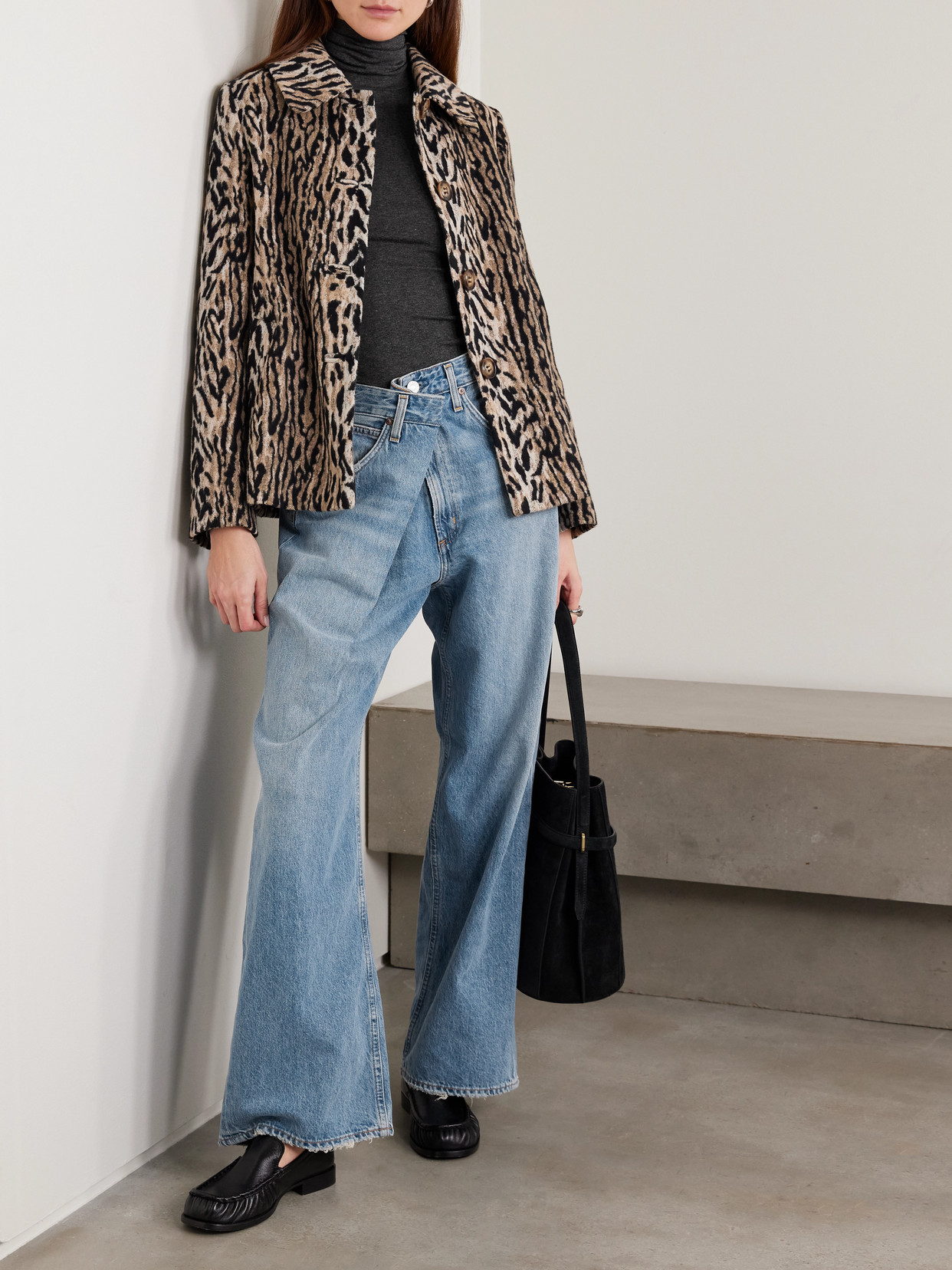 Pascale Stretch-Jersey Turtleneck Top